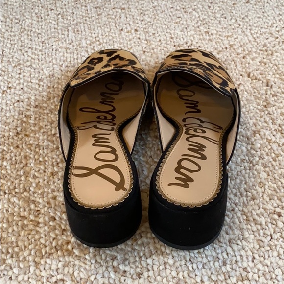 NWOT Sam Edelman Fur Leopard Print Mules sz6 - Picture 4 of 5